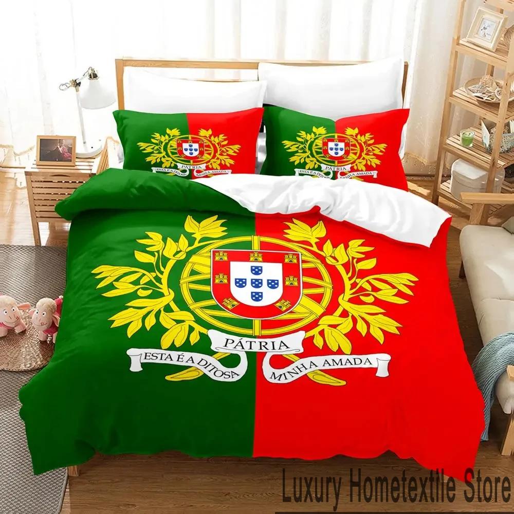Comforter 3D Print Portugal Flag Bedding Set Boys Girls Twin Queen King Size Bed Boys Adult Home Textileextile