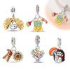 Charms Heilendes Gelbes Sonnenschein-Sonnenblumen-Natürliche Herbst-Perlen Passend für 925 Charms Armband Perlen Schmuck Geschenke für Frauen