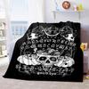 1PC Spirit Board Ouija Print Plush Blanket Perfect All Seasons Soft Comfortable Sofa Office Travel Festive Gift