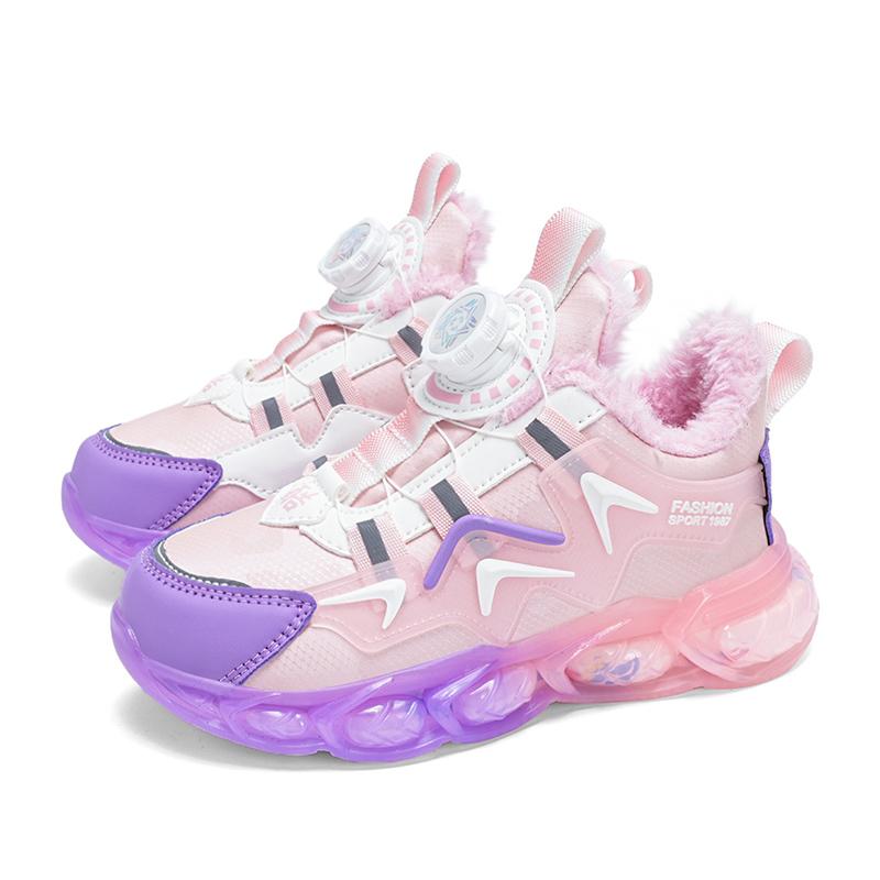 Toamna/iarna Pantofi unisex Pantofi din bumbac copii Pantofi PU Impermeabil Plus Catifea Calzi Pantofi de zapada pentru baieti ultra-ușori