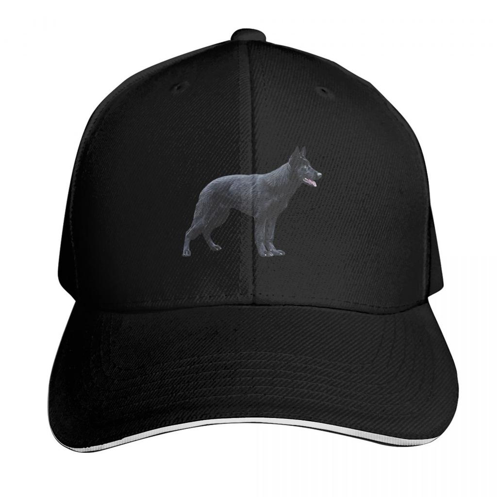 Black GerUnisex Shepherd GSD Baseball Cap Moisture Wicking Quick Dry Curved Brim Classic Fit Low Profile Unstructured