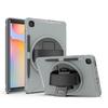 For Samsung Galaxy Tab S6 Lite Case 10.4 Inch 2022/2020 SM-P610/P615/P613/P619 Rugged Cover 360 Degree Rotating Stand Hand Strap