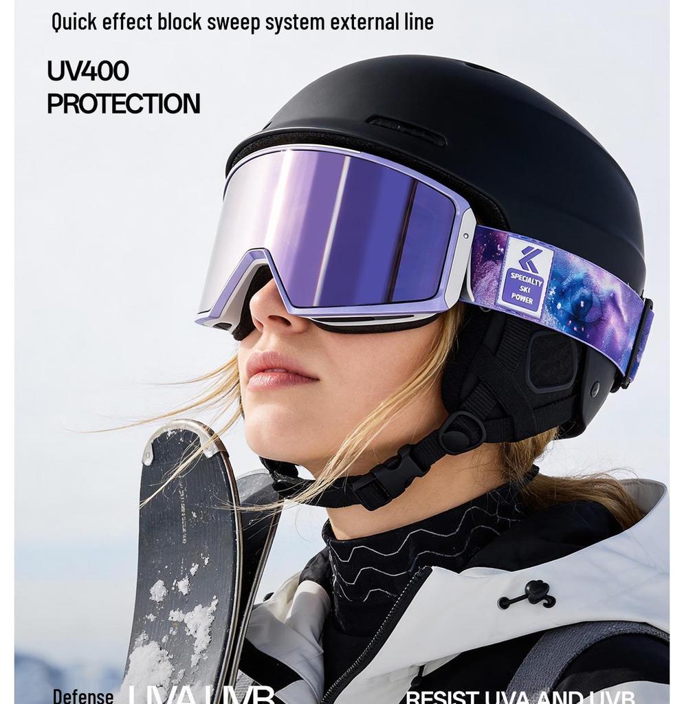 KAPVOE Anti-Fog Windproof Ski & Snowboard Goggles for Outdoor Sports