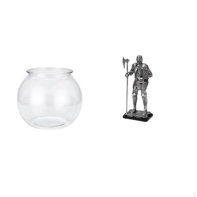 Transparent Small Fish Tank Vase Tabletop Ornament Aquarium Bowl for Office Entryway Bedroom Home