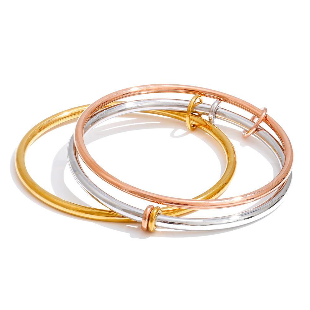 

Yhpup 62mm Expensive Gift Stainless Steel Three Layered Round Wrist Bracelets Bangle for Women Waterproof Classic Luxury Jewelry