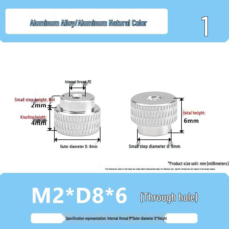 National Standard Aluminum Knurled Hand-Twist Nut M3-M10