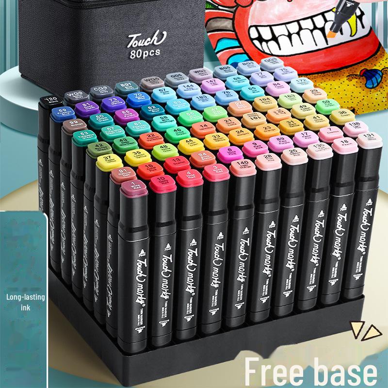 

Touchmork Double-Headed 80-Color Watercolor Marker Set for Kids and Students