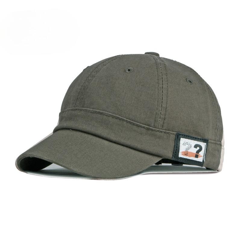 Korean Fashion Short Brim Baseball Cap for Men Women Unisex Casual Outdoor Sun Protection Peaked Cap Vintage Patch Dad Hat