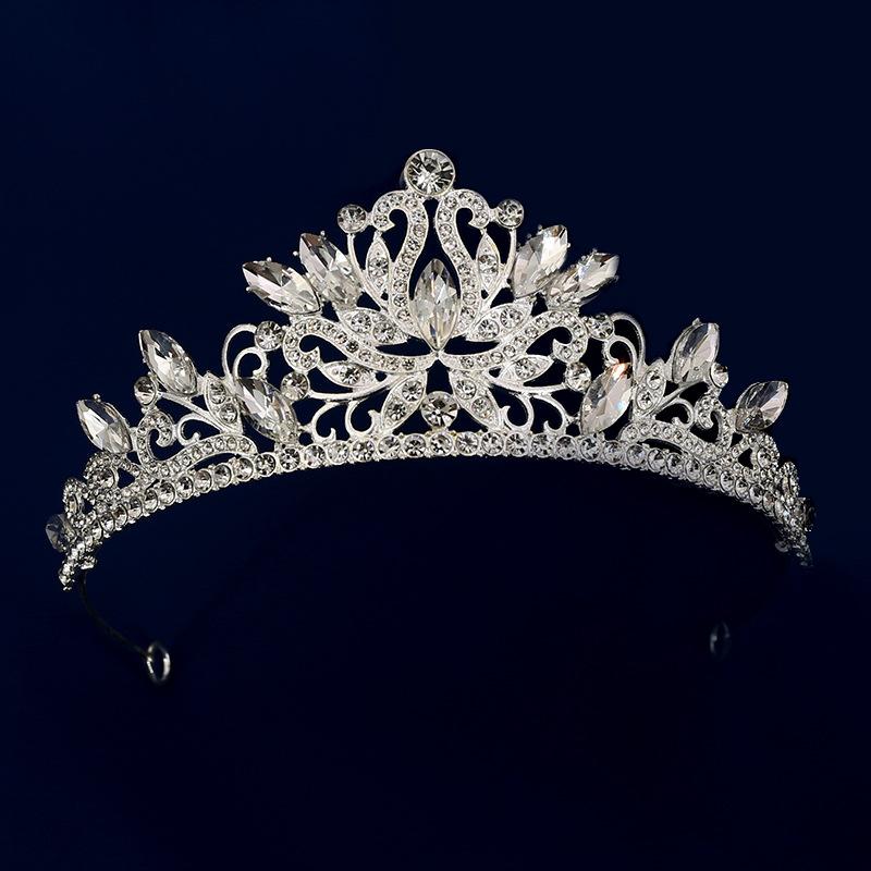 Bridal jewelry wedding tiara princess crown birthday party performance crown flower headband hair accessories tiara