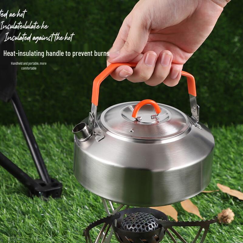 1.5L 304 Stainless Steel Camping Kettle