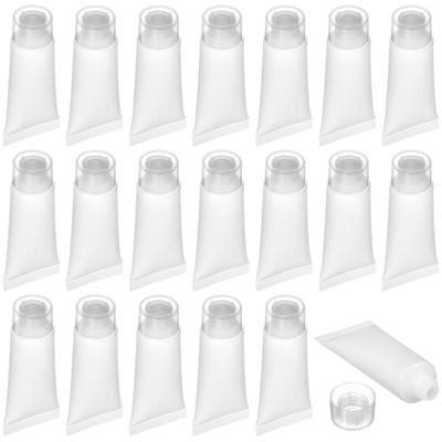 Garneck Refillable Tube Small Dispensing Travel Matte Ideal for Sample Commercial Business Bottles, 10ml, 50-Pack. Bottles, Bottles, Squeeze-Out Type,