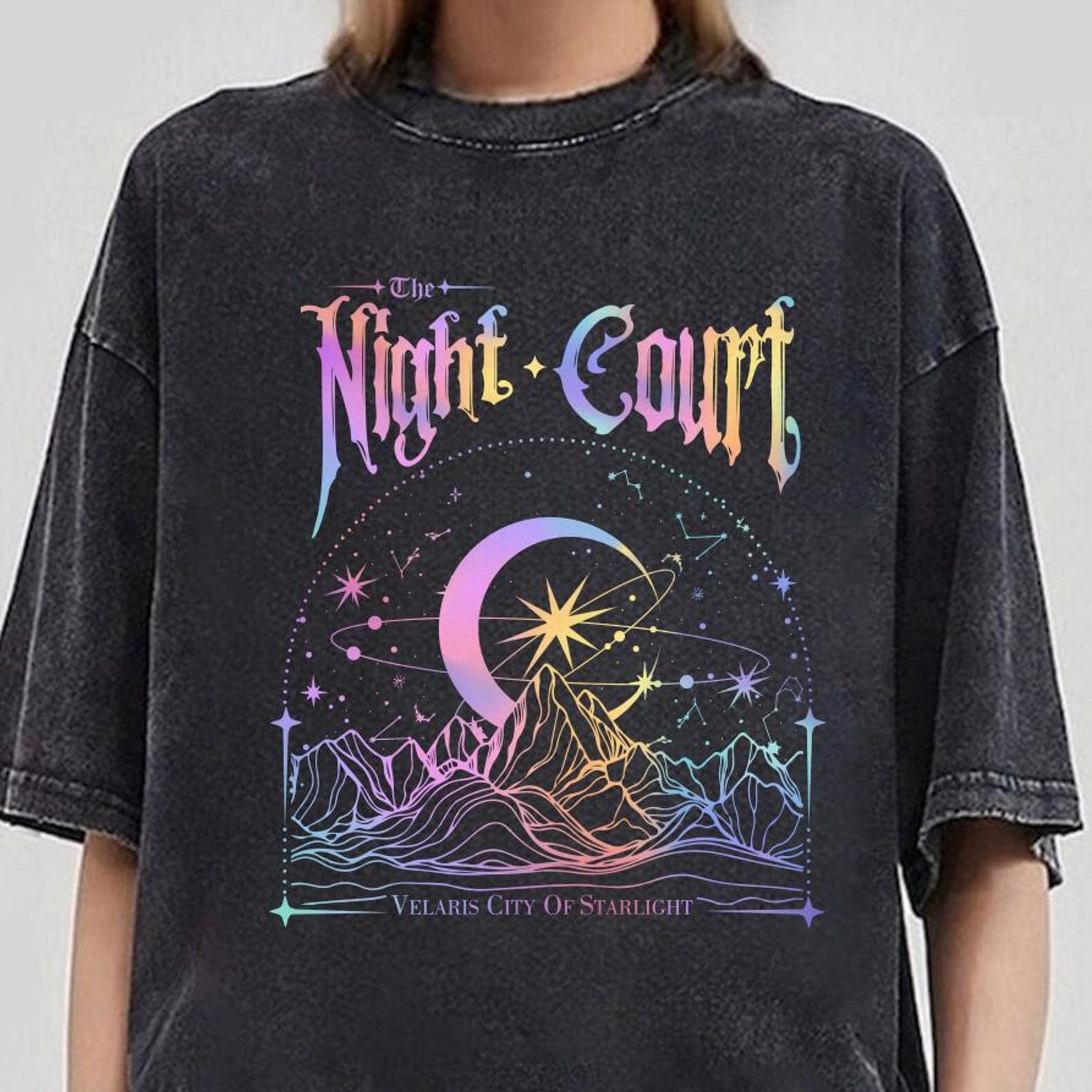 Velaris The Night Court Acotar Comfort Colors Shirt, Velaris The Night Court Shirt, Court Of Dreams, Inner Circle Acotar, City of Starlight 2XL
