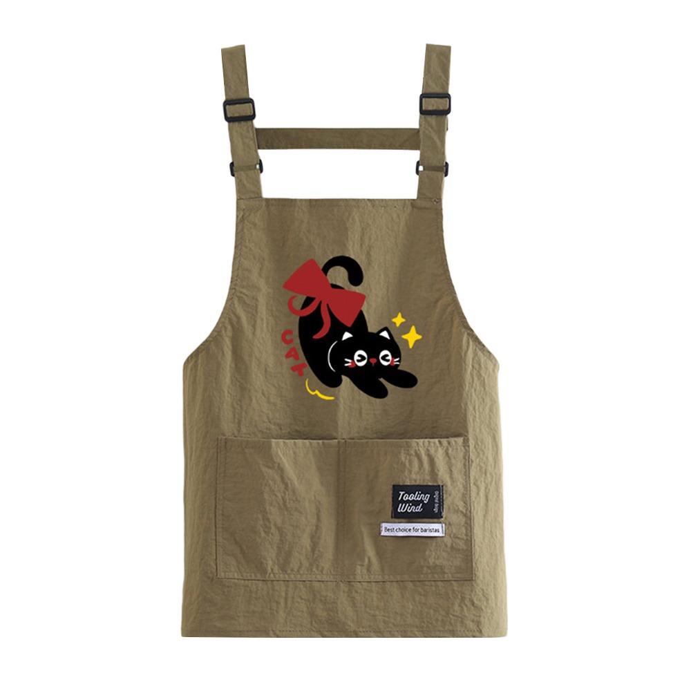 Adjustable Kitchen Apron Cartoon Cooking Smock Cute Catering Work Clothes for Home Kitchen