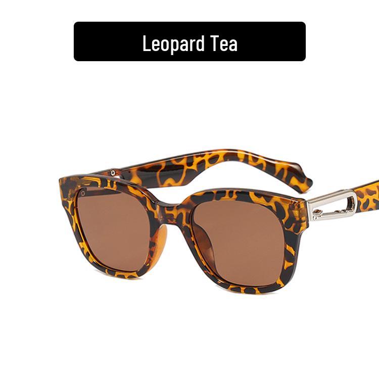 William Chan Style 2022 Korean Square Sunglasses with Paperclip Buckle Decoration