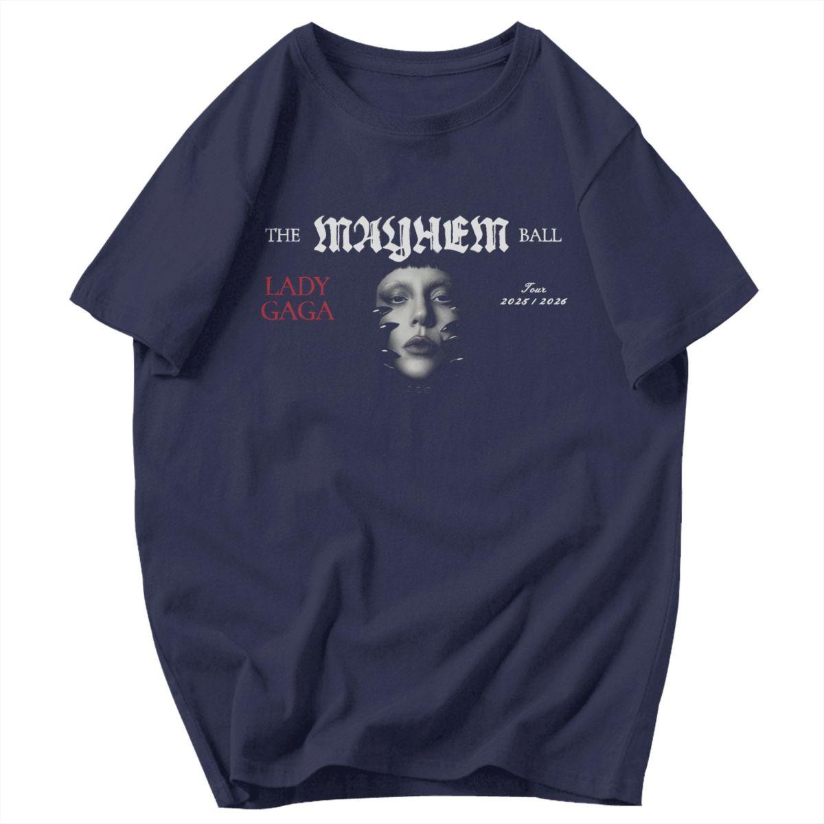 

Men T Shirt Lady Gaga Mayhem Ball Tour Fans Gifts Cotton Y2K Graphic Customized Unisex Clothing T Shirts 4XL