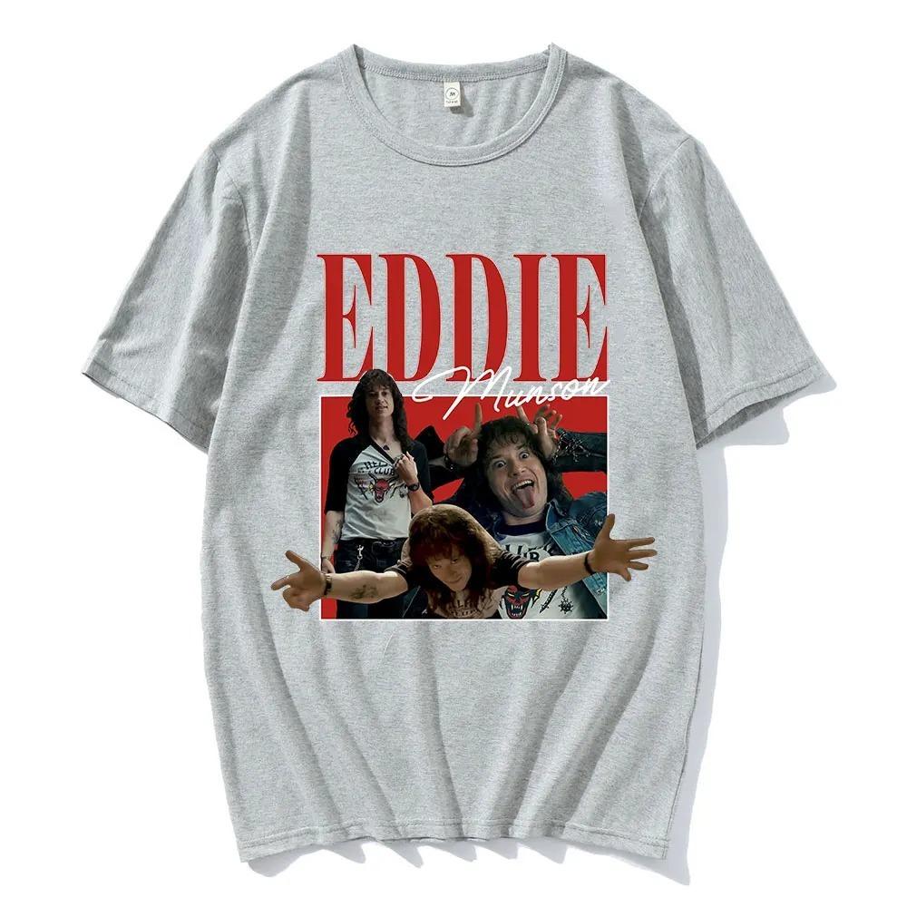 Eddie Munson T-shirts Harajuku Graphics Print T-shirt Short Sleeve Streetwear Unisex Casual T Shirt Urban Style Printed T-Shirt