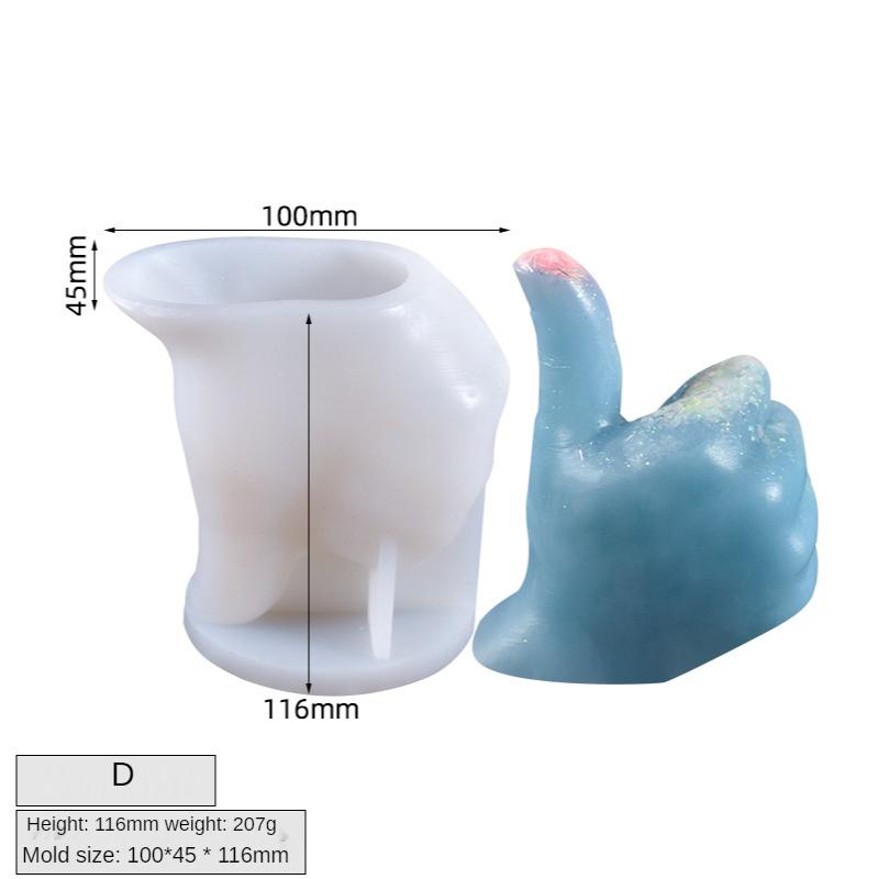 Nou Gest Silicon Formă Lumânare Degete Mâini Împletite Deget Mare Palmă Aromaterapie Ipsos 3D Fabricare Lumânări DIY Rășină Epoxidică Formă Ipsos