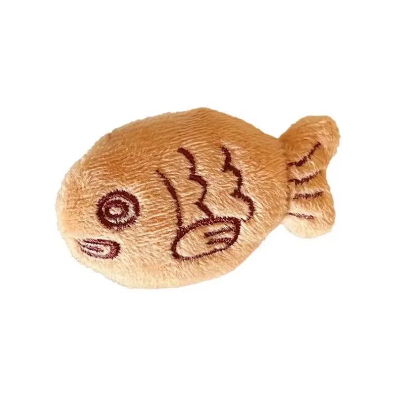 Cartoon Cute Fashion Style Taiyaki Brooch Plush Fish Brooch Backpack Sweater Corsage Sea Bream Brooch Accessories Creative Gifts