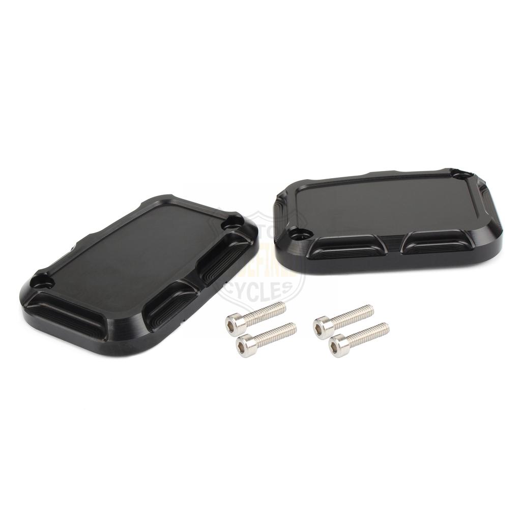 Motorcycle Front Rear Brake Reservoir Master Cylinder Covers For Harley Touring Road King Electra Street Glide FLH FLRT V-Rod