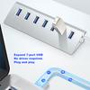 USB 3.0 Splitter Aluminum Alloy Hub 7-in-1 Docking Station for Notebook Computer