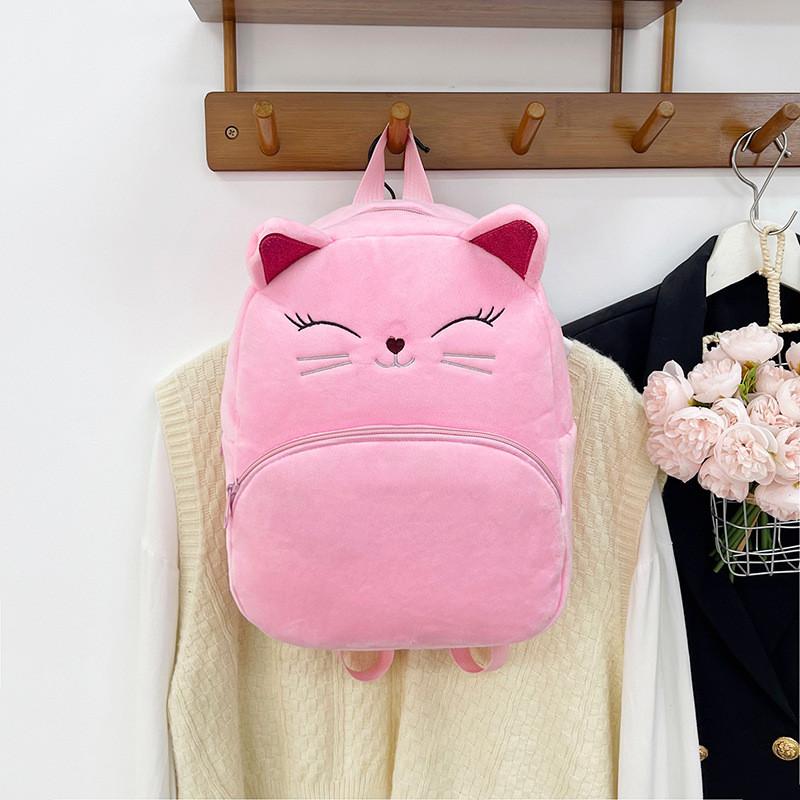 

Plush Kids Backpack For Preschool With Breathable Material And Expandable Storage Ideal For Boys And Girls темно-розовый