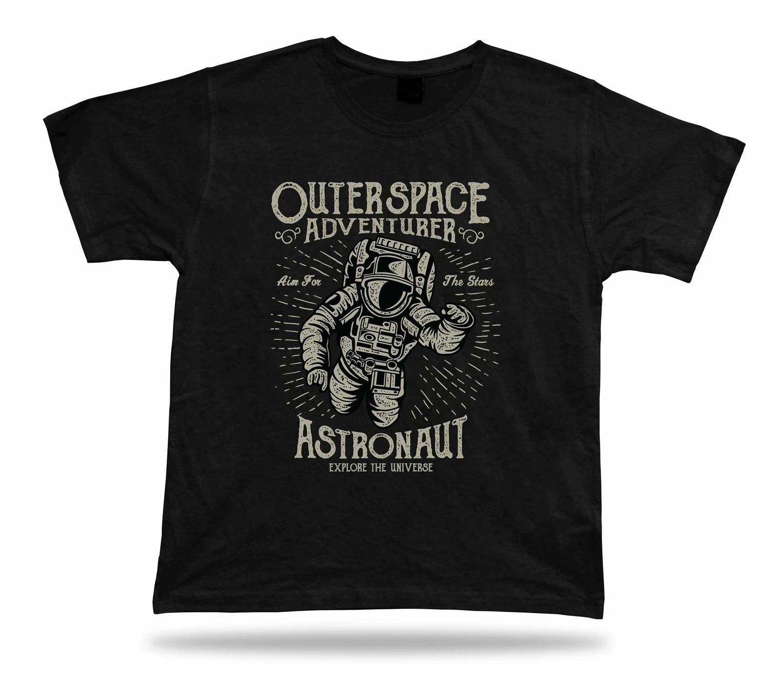 Outerspace Adventurer Astronaut Explore the Universe vintage t shirt tee design 4XL