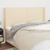 VidaXL Headboard with Ears Cream 203x16x118-128 Cm Fabric3119467