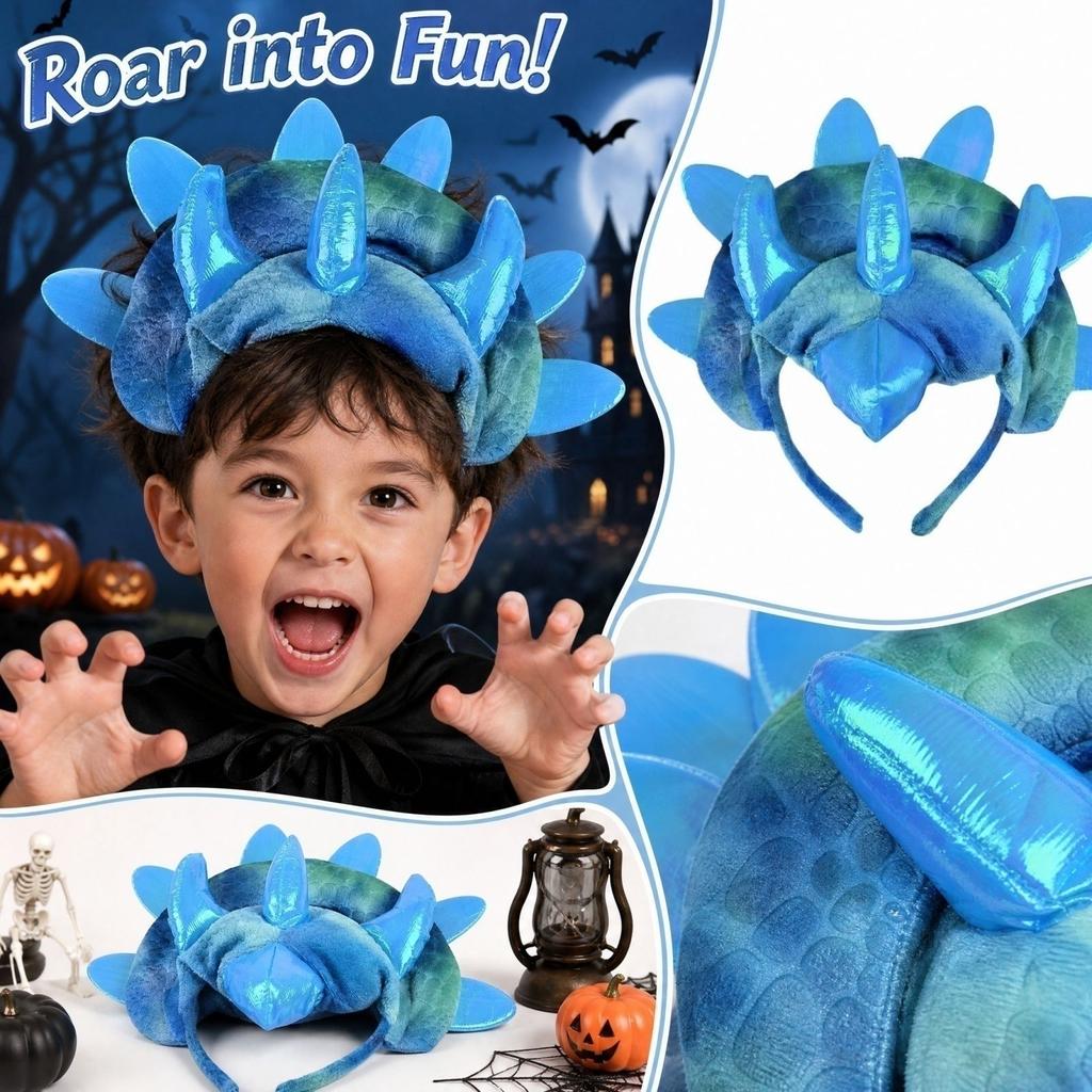 Kids Headband Halloween Costume Accessory for Dinosaur Dress Up