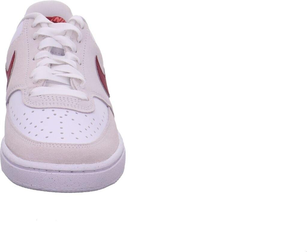 Women's Nike Court Vision Low Sneakers (FQ7628-100) White/adobe/dragon Red/team Red