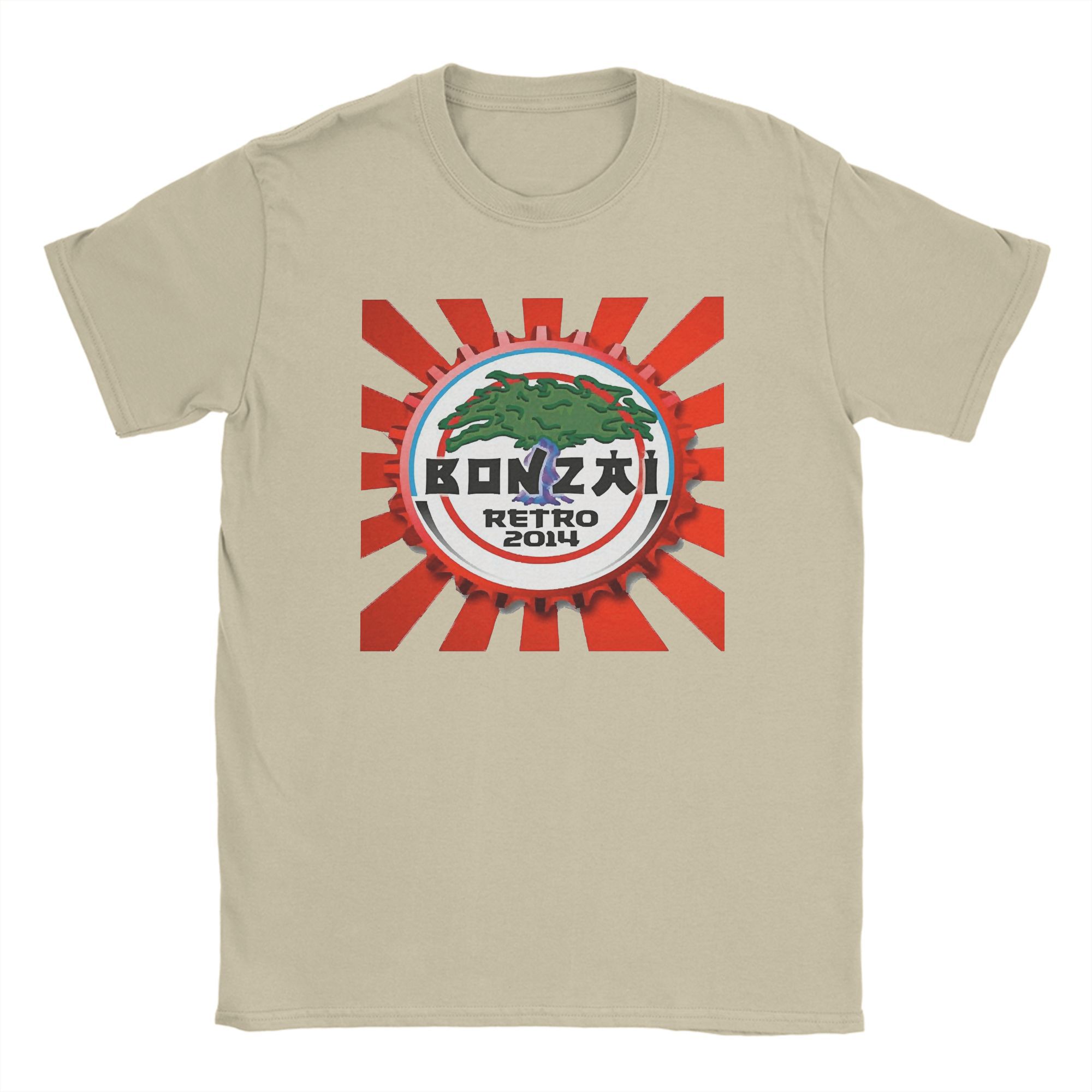 

Bonzai Records Men T Shirt Novelty Tee Shirt Short Sleeve Crew Neck T-Shirts Pure Cotton Plus Size Tops 2XL