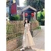 Polka Dot Small Flying Sleeve Dress Summer Niche Versatile Waist Thin a Word Medium and Long Dress