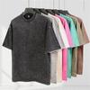 DIY41 Washed Vintage Couple T-Shirts Street Retro Punk T Shirt women Cotton Short Sleeve Customize Pattern TShirts Top