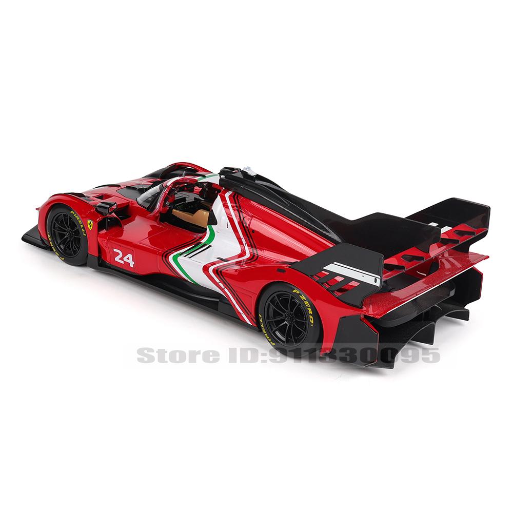 Bburago 1:18 Ferrari 499P LMH 2023 Car Model Boy Big Toy Static Die Cast Vehicles Collectible Model Car Toys