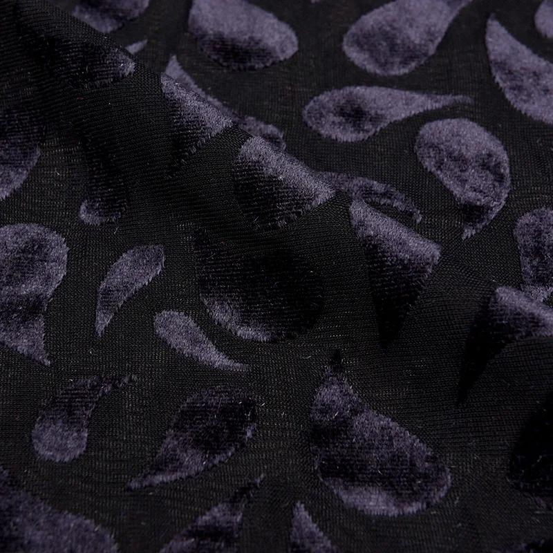 Brocade Jacquard Velvet Fabric Flocked African Lace Fabrics for Cheongsam Dress DIY Clothing 150cm Width Nigeria George Fabric