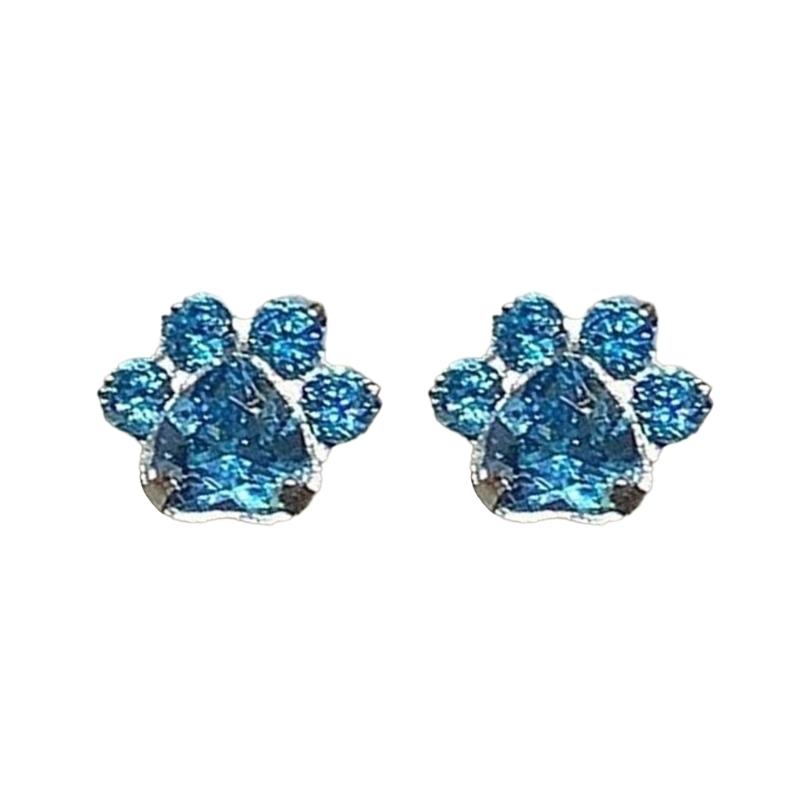 

Cute Cats Claw Earrings With Sparkling Crystals, Sturdy Alloy Design Ear Studs For Daily Wear And Special Occasions 1