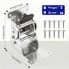 Heavy-duty Folding Bracket 0°-90°-180°, Silver Self-locking Quick-install Extension Support, 2 Pieces