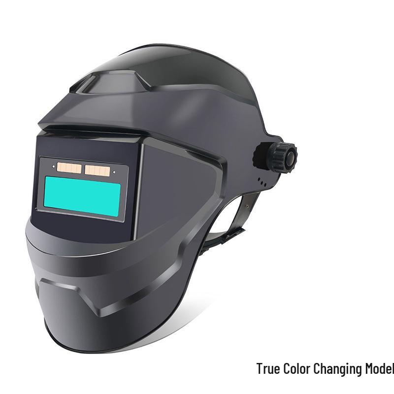 Auto-Darkening Welding Helmet: Lightweight, Head-Mounted Protective Mask for Argon Arc Welding with Worker Goggles.