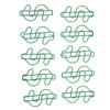 100 Pcs Dollar Shaped Dollar Shape Paper Clips Plastic-coated Metal 4.5*2cm Metal Paper Clips Green Prevent Slip