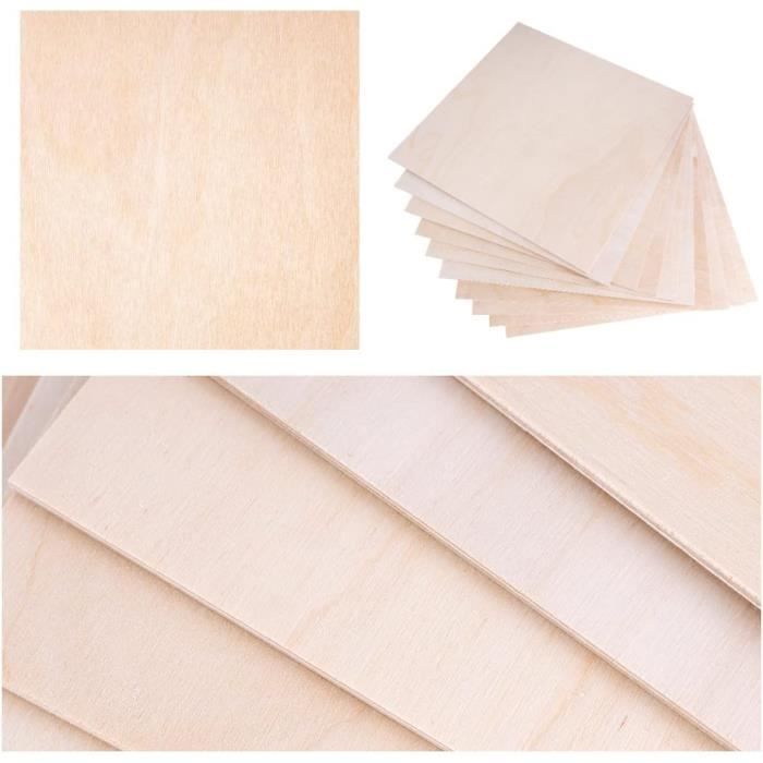 Sperrholzplatte - Creative Deco - 10er-Pack - 300x300x3mm - Handgefertigt - Matt