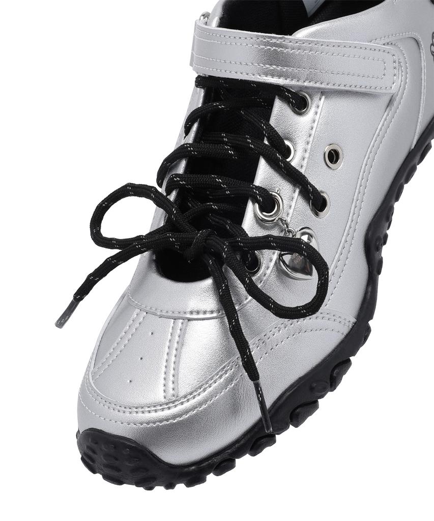 Wacky Willy Kitte Mary Jane Sneakers Silver