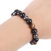 Tiger Eye Stone Hand String Tiger Eye Stone Stone Imitation Black Agate Beaded Hand String Imitation Obsidian Male Female Couple Elastic Rope Bracelet