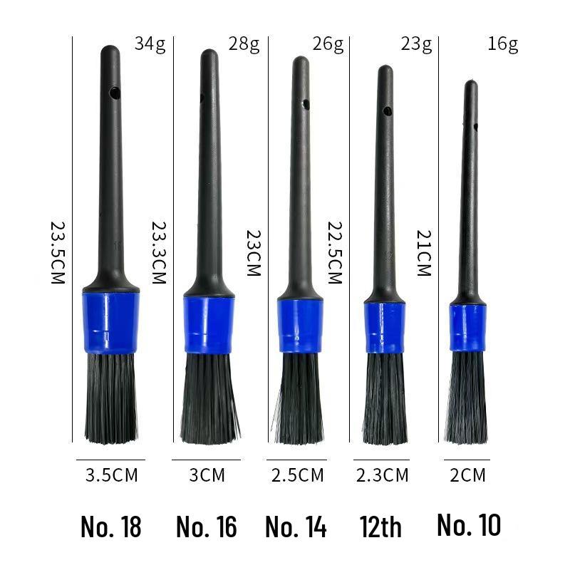 

Набір з 5 щіток для детейлінгу автомобіля: Багатофункціональні щітки для повітроводів, щілин та щетин для чищення