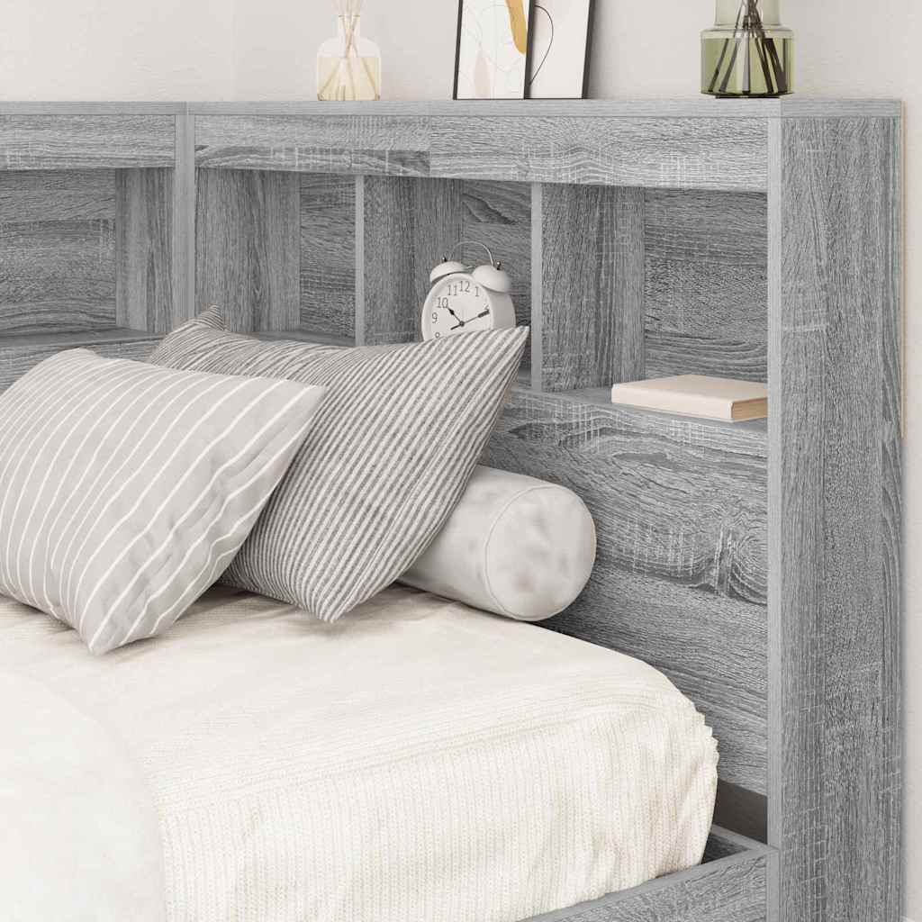 Storage Headboard Gray Sonoma 90 cm Particleboard