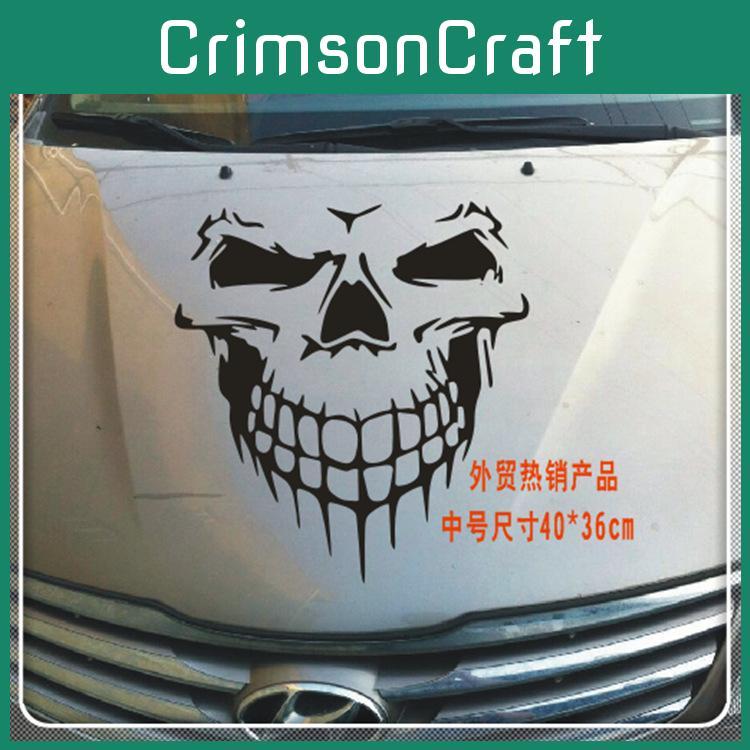 1 Pc Punisher Skull Head Car Sticker Featuring A Stylish Design For Ultimate Car Customization