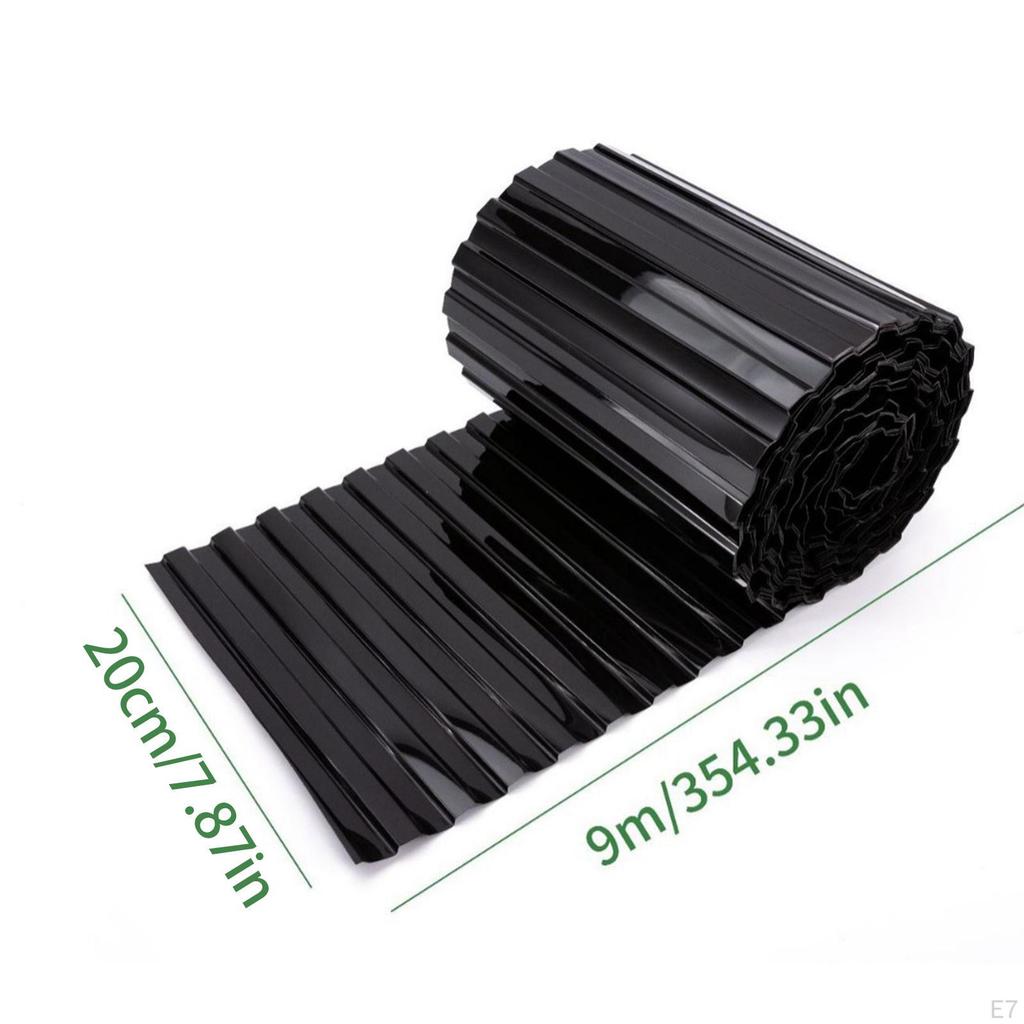 Corrugated Metal Garden Edging Black Border for DIY Flower Bed Driveway