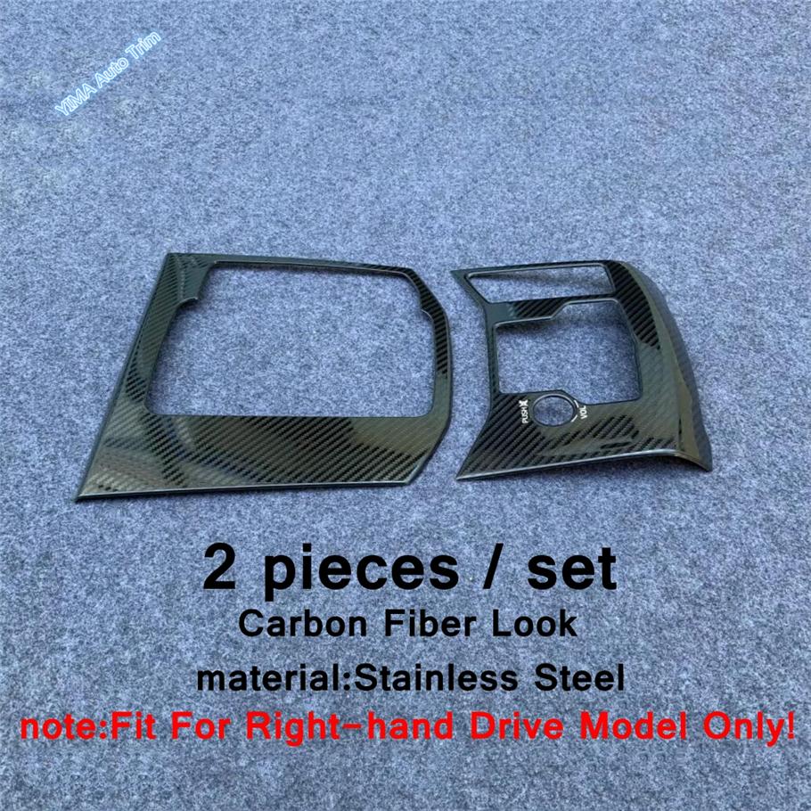 Center Control Stalls Gear Shift / Water Cup Holder Cover Trim For Mazda CX-5 CX5 2017 - 2024 ABS Matte / Carbon Fiber Interior