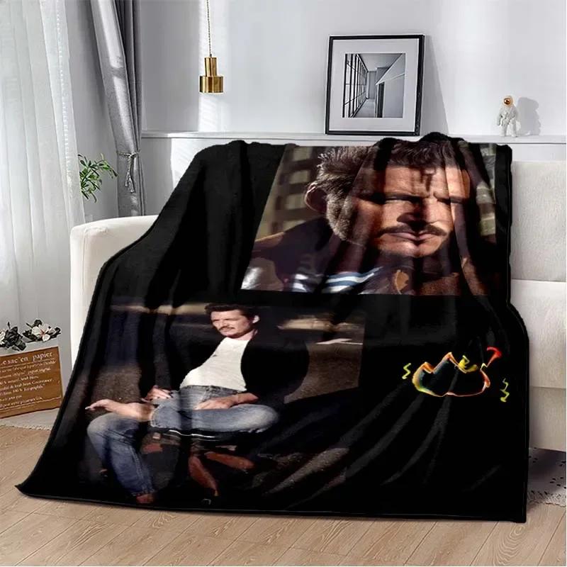 Pedro Pascal Pattern Throw Blanket Light Weight Blanket for Living Room Bedroom Kidsroom Warm Blanket Christmas Gift