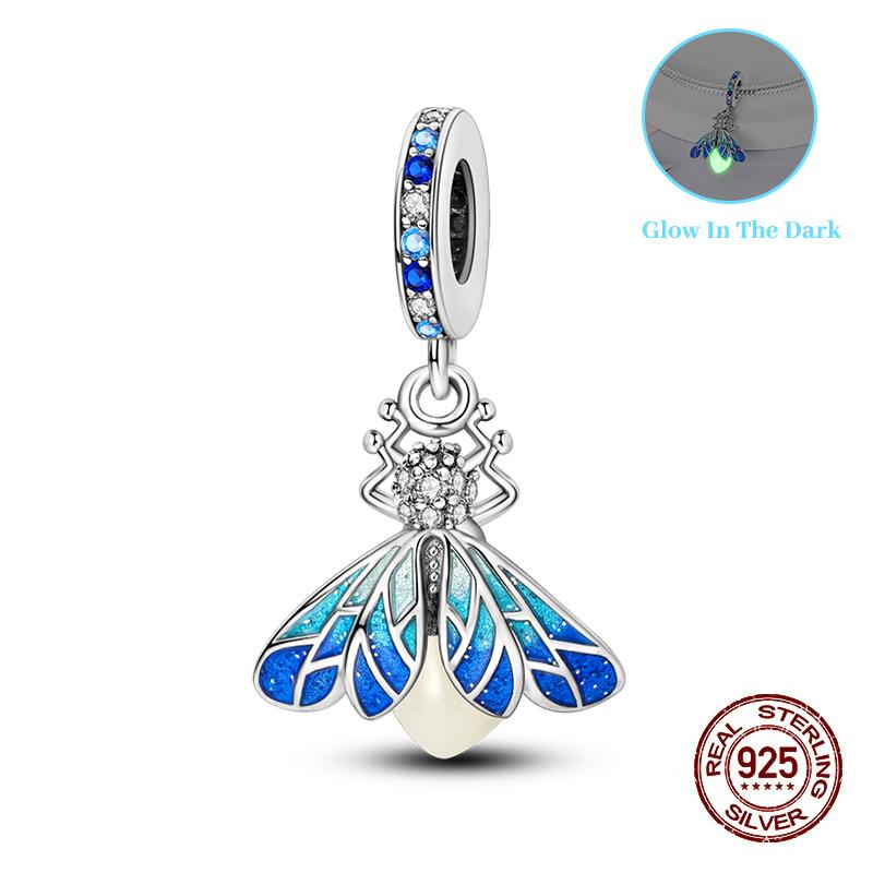 Classic Copper Beads Luminous Firefly Star Chameleon Charms Pendants Fit Original Bracelet Diy Jewelry For Woman