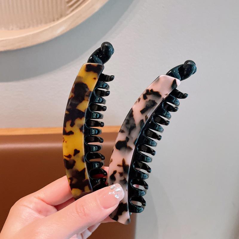 Grande Pinza a Banana in Acetato per Capelli Spessi - Accessorio per Capelli Retrò Francese per Coda di Cavallo Verticale