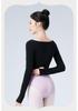Adult Autumn/Winter Long Sleeve One-Shoulder Dance Sweater - Classical Ballet Body-Shaping Shawl Top